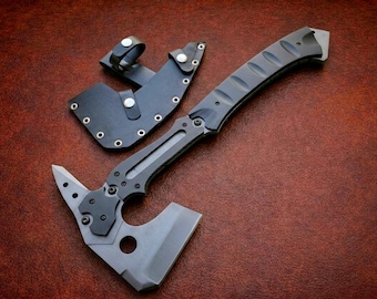 Handmade Resident Evil Requiem Upgraded Leon kennedy Axe with Leather Sheath | RE9 | Leon's cosplay