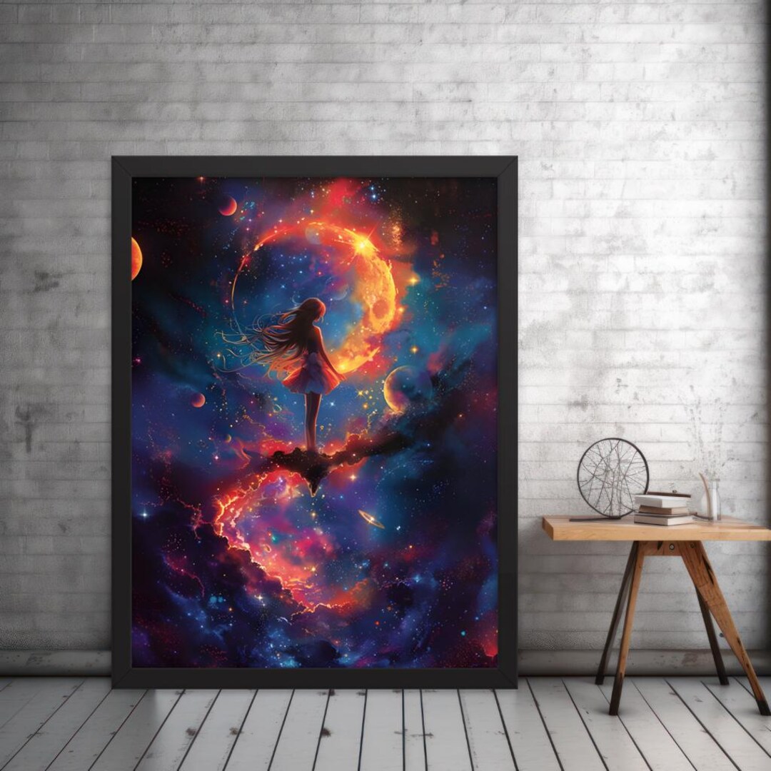 Cosmic Beauty Poster | Digital Art Print | Wall Art | AI Generated | AI ...