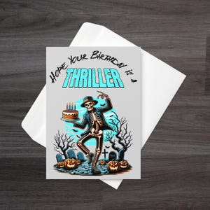 Thriller Birthday Card | Printable Digital Download Halloween Gift October Gift Michael Jackson Inspired Funny Michael Jackson Card