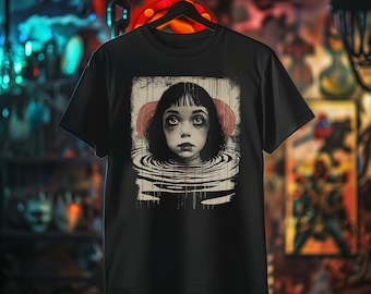 Drowning In Sorrow Shirt | Trippy Horror Shirt, Weirdcore Clothing, Grunge Aesthetic T shirt, Streetwear Graphic Tshirt