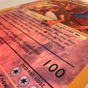 Poster géant Charizard carte pokémon