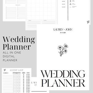 Digital Wedding Day Planner Template, Wedding Itinerary, Customizable ...
