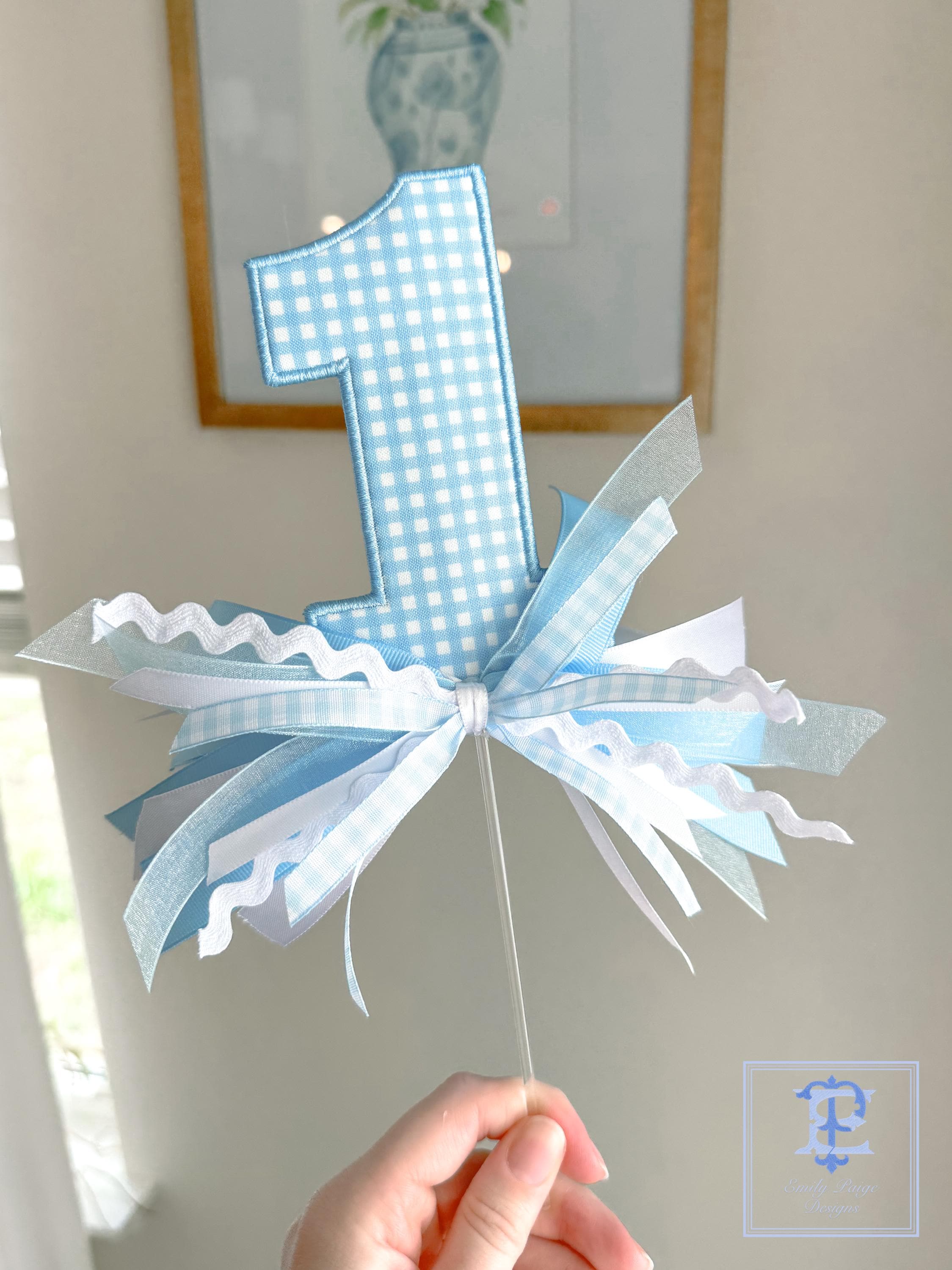 Custom Fabric Number Cake Topper | Embroidered Keepsake Decor - Etsy
