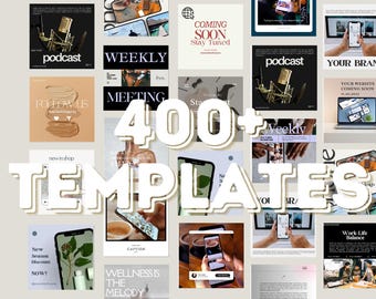 Aesthetic Instagram Template Canva | Customizable Social Media Post & Story Design Kit | Instagram Post Templates Canva