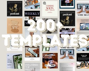 Aesthetic Instagram Template Canva | Customizable Social Media Post & Story Design Kit | Instagram Post Templates Canva