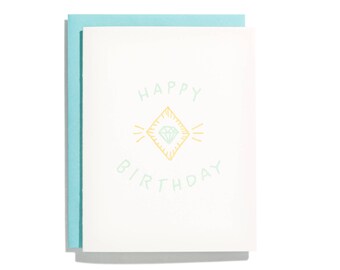 Birthday Gem - Letterpress Birthday Card - CB213