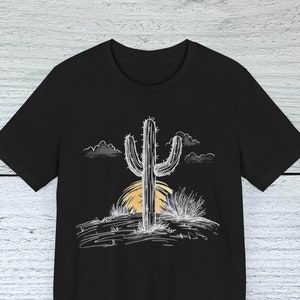 Cactus Shirt, Desert Tshirt, Cactus Plant Tee, Desert Sunset Shirt, Travel Tee, Southwestern Tshirt, Arizona Gift, Gift for Desert Lover