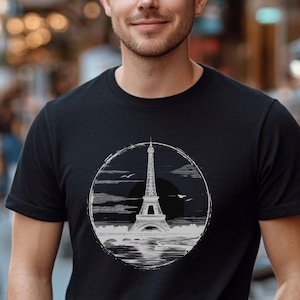 Unisex Eiffel Tower France Shirt, Modern T-Shirt, Parisian Shirt, Travel Lover Gift,Travel Shirt, Paris Shirt for Him,France Women&#39;s T-Shirt