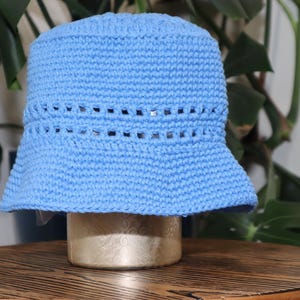 Handmade Crochet Bucket Hat: 100% Cotton Sunburst Design