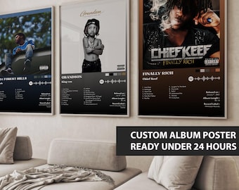 Set of 3, Request Any Album, Custom Album Posters, Album Cover Posters,Album Wall Art, Digital Download, Printable, Choose Your Album,gift