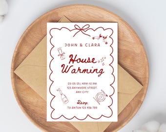 housewarming invitation, housewarming invitation card,housewarming invite,housewarming invites,Hand Drawn Style Housewarming Gift First Home