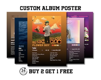 Set of 3, Request Any Album, Custom Album Posters, Album Cover Posters,Album Wall Art,Custom Music,Choose Your Album Spotify, Halloween gift