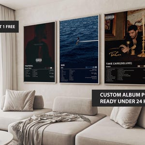 Set of 3 , Solid Color Choose Your Own Album Poster Album Cover Custom Album Poster Singer Artist Songs,Request Any Album,Halloween Gift