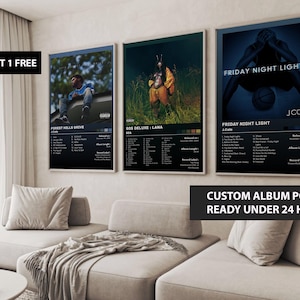 Set of 5 Custom Album Posters,Personalised Room Decor,Request Any Album,Aesthetic Music Print Art,Custom Music,Album Art,Choose Your Own