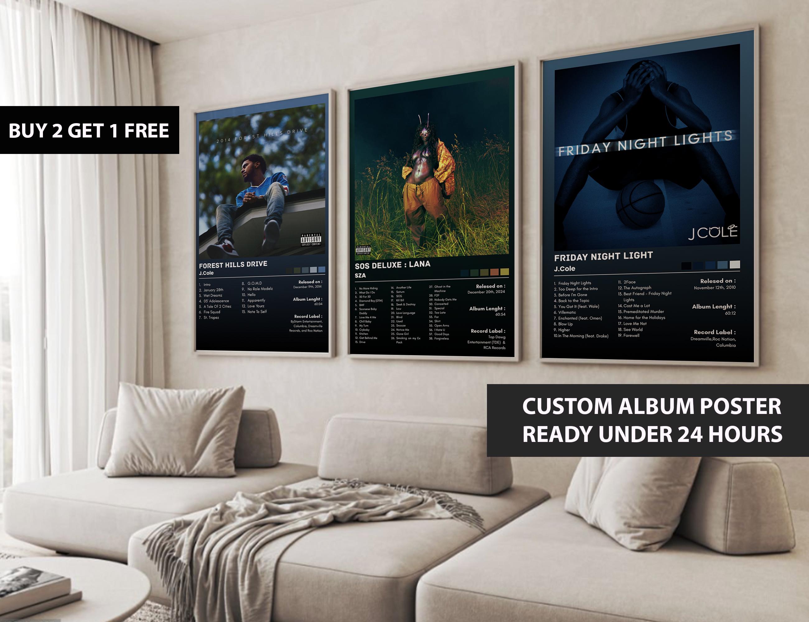 Set of 3 Custom Album Posters,Personalised Room Decor,Request Any Album,Aesthetic Music Print Art,Custom Music,Album Art,Choose Your Own