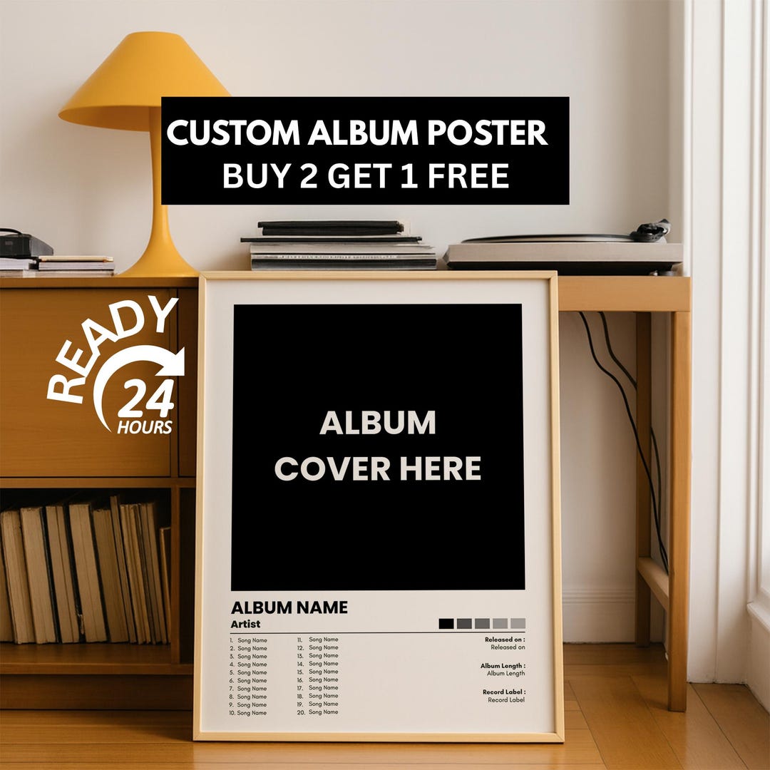 Poster Request Custom Album Posters | Request Any Album | Personalised Room Decor ...