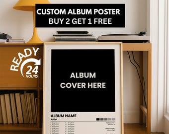 Pósteres de álbumes personalizados / Solicita cualquier álbum / Decoración de habitación personalizada / Impresión artística musical estética / Póster musical personalizado / Carátula de álbum