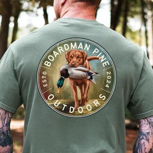 Red Lab Duck Hunting Shirt | Waterfowl Hunter Gift for Bird Dog Hunter | Red Labrador Retriever T-Shirt for Him | Mallard Duck Hunting Gift