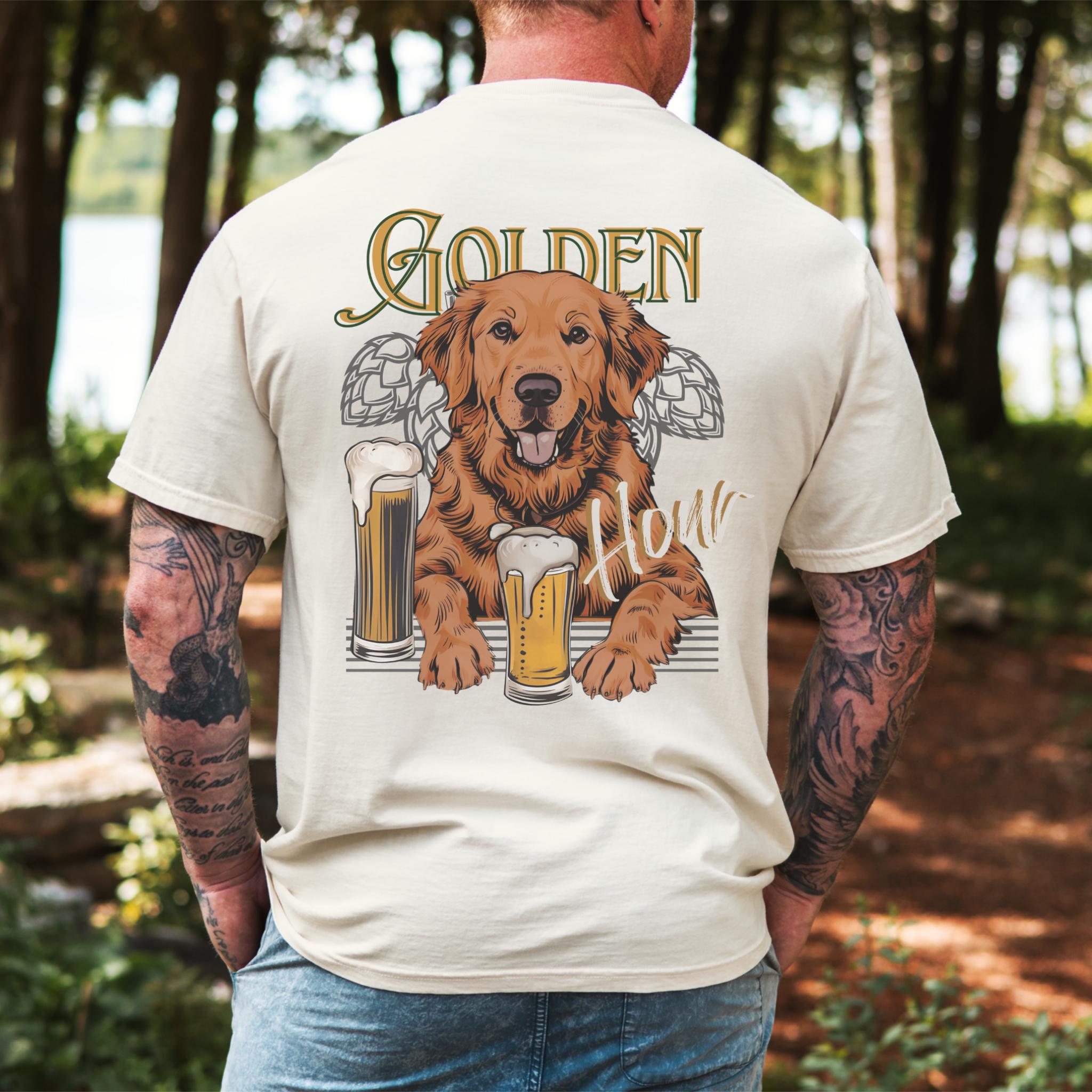 Red Golden Retriever Funny Shirt | Field Golden Beer Shirt | Funny