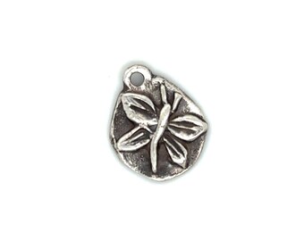 Sterling Rustic Butterfly Charm (13x15mm)