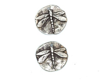 Sterling Silver Dragonfly Charms (13mm)
