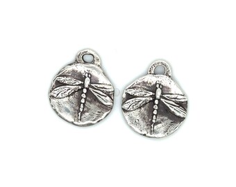 Sterling Silver Dragonfly Charms (16x18mm)