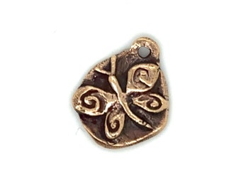 Bronze Rustic Butterfly Charm (13x15mm)