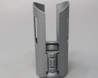 Emisor del taller de Savi: impreso en 3D en PLA plateado o negro.