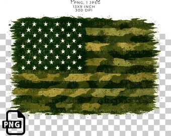 Grunge Camo USA Flag PNG: Patriotic Sublimation Design (Digital Download