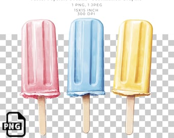 Pastel Popsicle PNG: Summer Sublimation Design (Digital Download)
