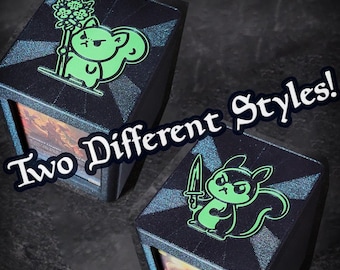 MTG Deckbox - Deckbox z motywem wiewiórki i Toploaderem do Magic the Gathering - Bloomburrow Deckboxes
