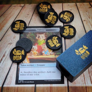 Treasure Token Set with case for Magic the Gathering (MTG)