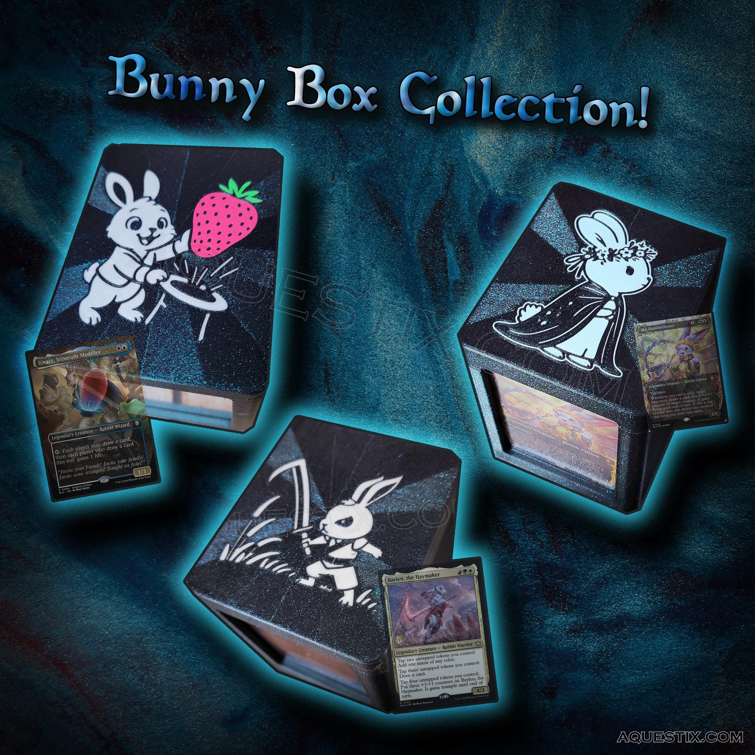 Ms Bumbleflower themed MTG Deck Box, EDH Commander Card Case  Ms. Bumbleflower Custom 3D‎ Printed Bloomburrow Magnetic Commander Deck Box with main image 1