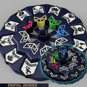 136-piece Keyword & Numeric (+X/+X) Counter Set for Magic the Gathering (MTG) with Custom Holder