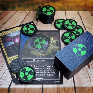 Rad Counter Set with case for Magic the Gathering (MTG) Fallout Series | Fallout Tokens