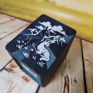 Rin and Seri Deckbox Commander Deckbox with Toploader for MTG (Magic the Gathering) EDH Dogs Deckbox Cats Deckbox