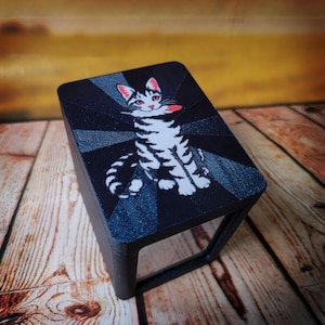 MTG Deckbox - Cat themed Deckbox with Toploader for Magic the Gathering