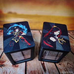 Caja de mazos MTG - Caja de mazos temática de Avatar Azula con cargador superior para Magic the Gathering - Cajas de mazos de Avatar