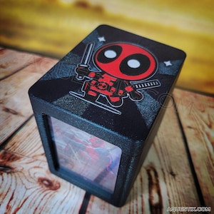 EDH Commander Deckbox with Toploader for MTG (Magic the Gathering) | Inspired by the art on Secret Lair Drop: [Deadpool, Trading Card]