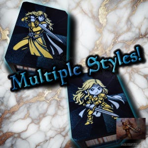 Celes, Rune Knight themed Deckbox Commander Deckbox with Toploader for MTG (Magic the Gathering) EDH Final Fantasy Deckbox