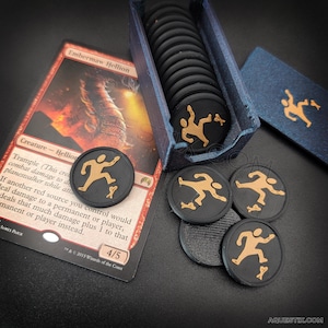 Trample Counter Set with case for Magic the Gathering (MTG) (set of 18)