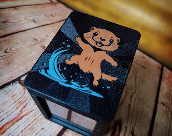 Caixa para baralho MTG - Caixa para baralho com tema de lontra e protetor de baralho para Magic: The Gathering - Bloomburrow Deckboxes