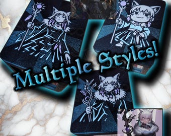 Y&#39;shtola, Night&#39;s Blessed themed Deckbox Commander Deckbox with Toploader for MTG (Magic the Gathering) EDH Final Fantasy Deckbox
