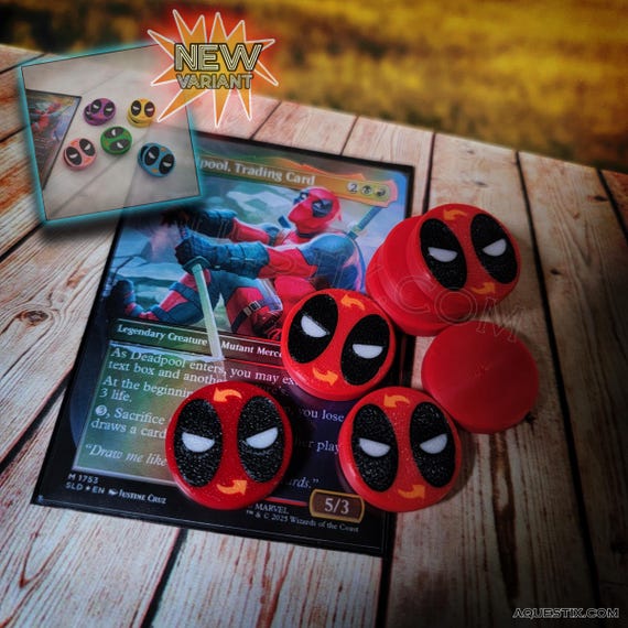MTG Textbox Swap Markers for Deadpool Trading Card, 10x Tokens