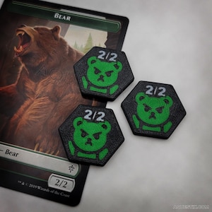 MTG Björnmarker: Grön 2/2, 18x Marker med Fodral