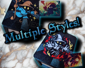 MTG Deckbox - Vivi Ornitier-tema Deckbox med toppmatare för Magic the Gathering - Final Fantasy Deckboxes