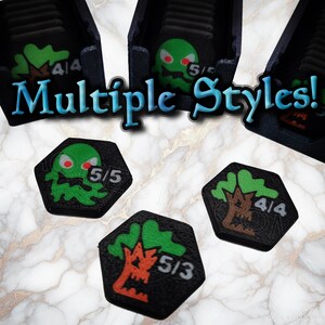Kompakte Elementar Token - Eine Vielzahl von Stärken 4/4, 4/3, 5/5 - (Set von 18) mit Hülle für Magic The Gathering (MTG)