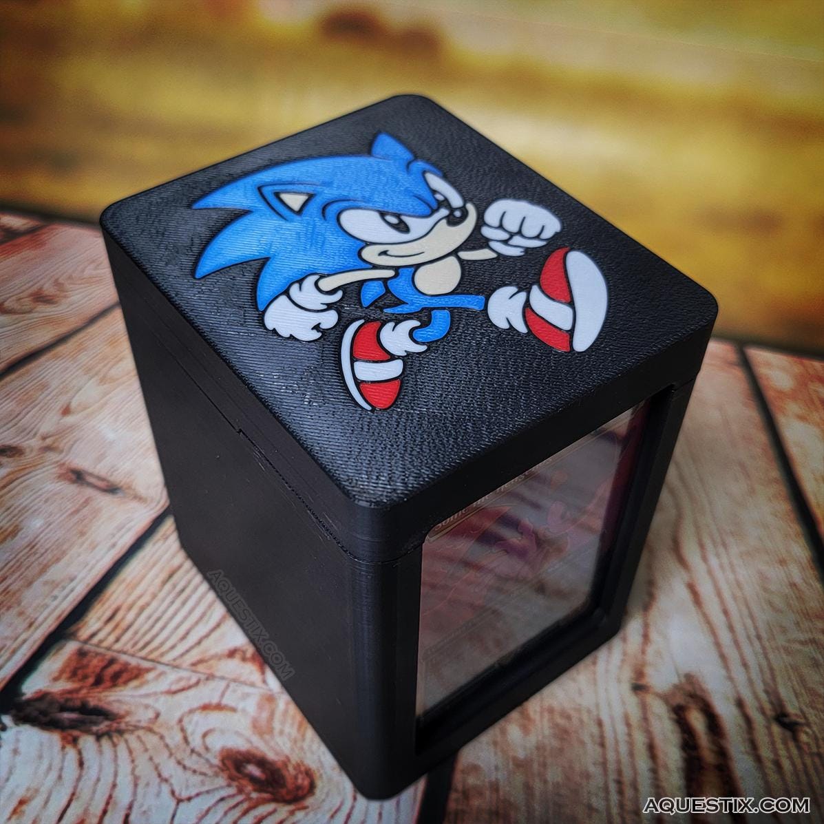 Sonic the Hedgehog Themed Deckbox With Toploader for MTG (magic