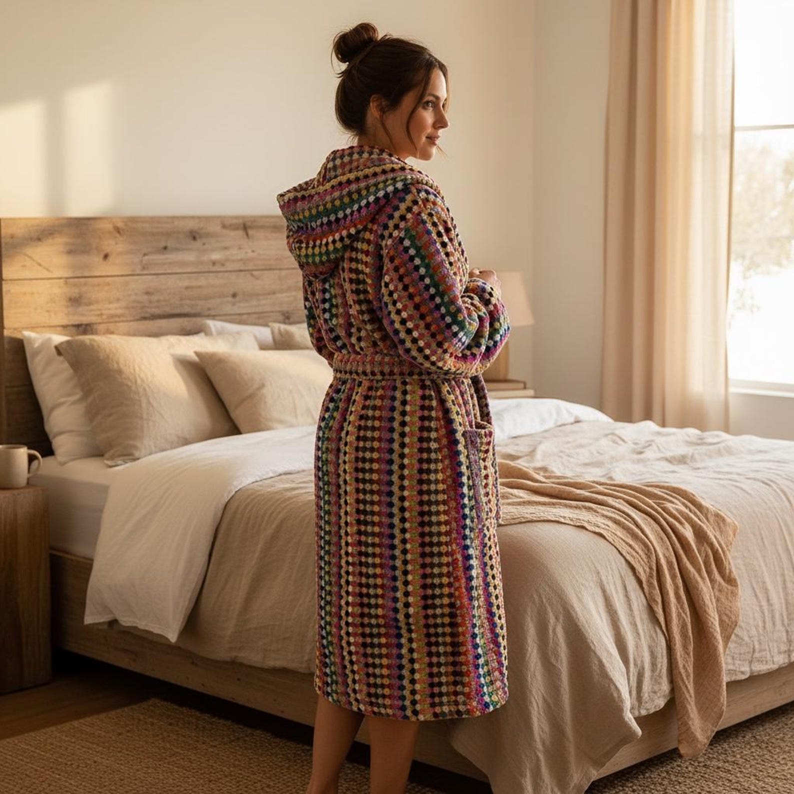 Bridasl Shower: Colorful Chickpea Turkish Cotton Bathrobe