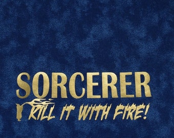 SORCERER Dungeons and Dragons blue game dice bag